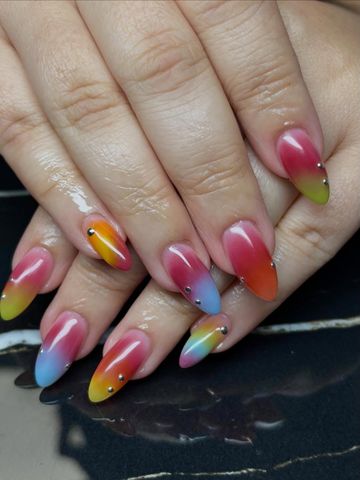 Moody colors: Structured Gel and Seasonal nails by Evil With Elegance, Miami